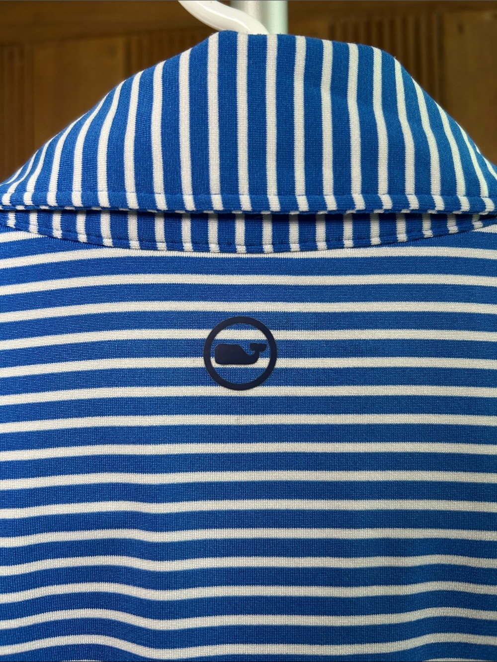 Vineyard Vines On the Go Sankaty Blue & White Striped Polo Shirt - Kids Size 5 - Picture 9 of 12
